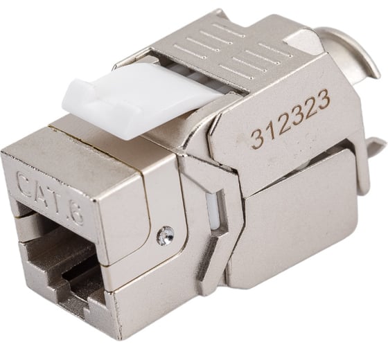 Вставка Hyperline KJ8-8P8C-C6-180-TLS-SH-F-WH Keystone Jack RJ-45 8P8C, категория 6, экранированная 426188