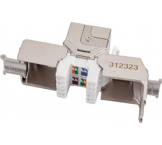 Вставка Hyperline KJ8-8P8C-C6-180-TLS-SH-F-WH Keystone Jack RJ-45 8P8C, категория 6, экранированная 426188