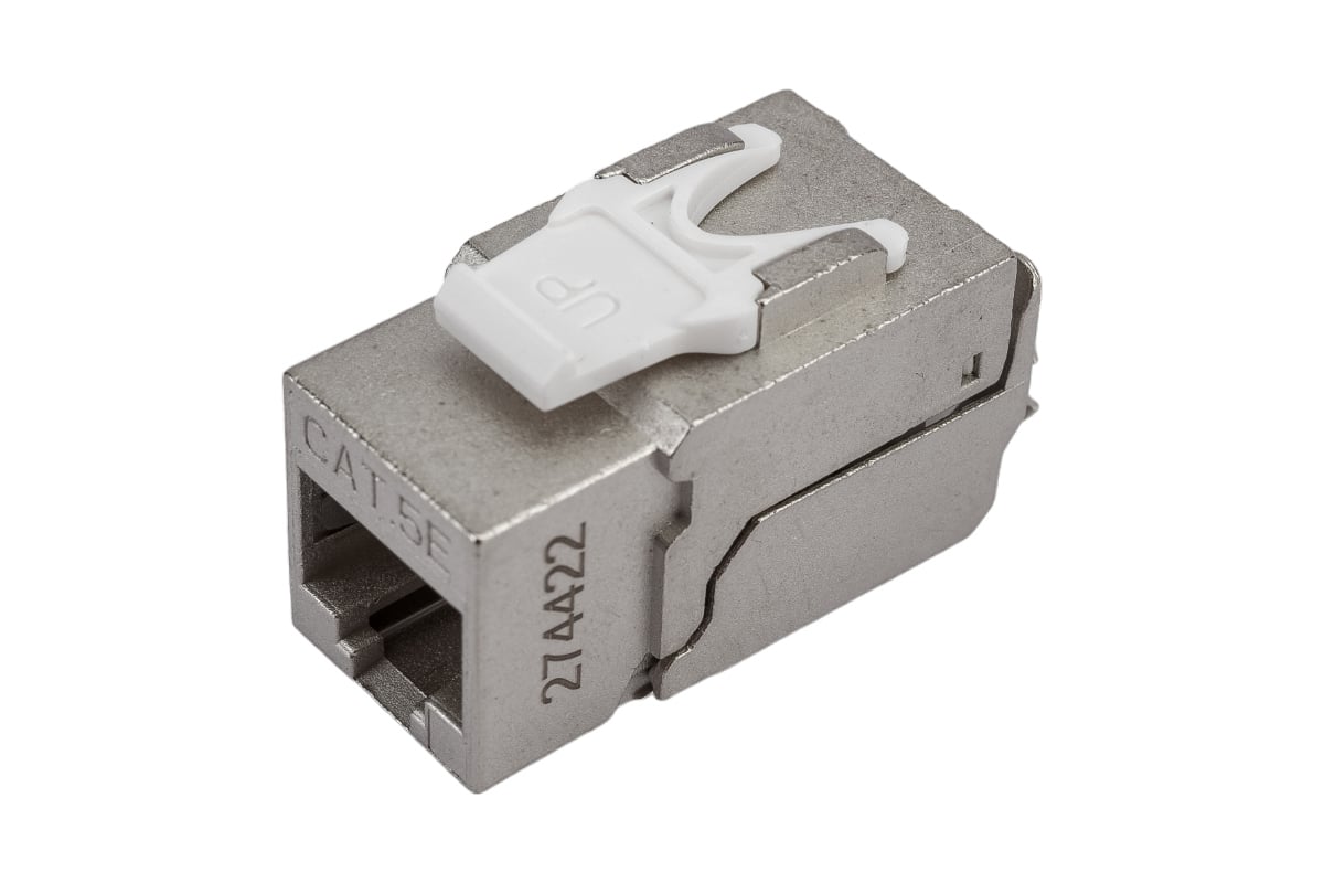 Вставка Hyperline KJ9-8P8C-C5e-90-SH-F-WH Keystone Jack RJ-45 8P8C ...