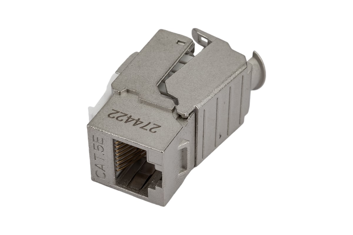 Вставка Hyperline KJ9-8P8C-C5e-90-SH-F-WH Keystone Jack RJ-45 8P8C ...