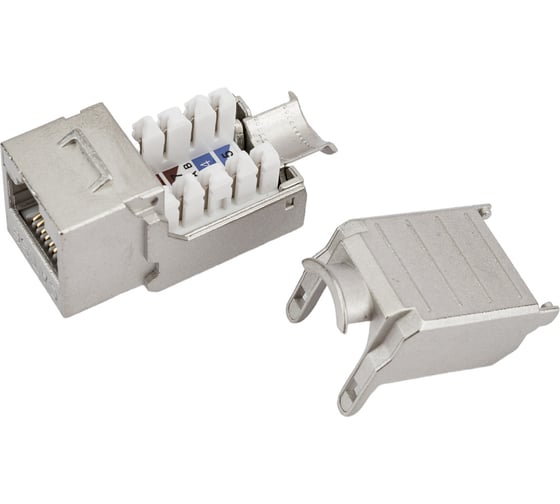 Вставка Hyperline KJ9-8P8C-C5e-90-SH-F-WH Keystone Jack RJ-45 8P8C, категория 5e, экранированная 432598