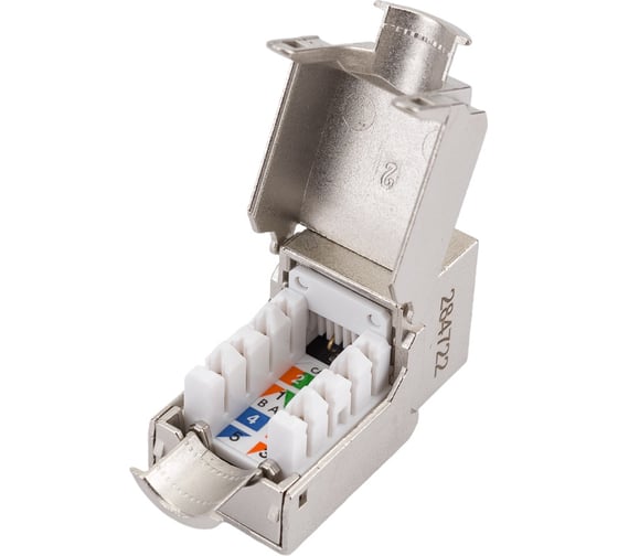Вставка Hyperline KJ9-8P8C-C6A-90-SH-F Keystone Jack RJ-45 8P8C, категория 6a 10G, экранированная 432596