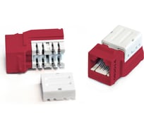 Вставка Hyperline KJNE-8P8C-C6-90-RD Вставка Keystone Jack RJ-45 8P8C, категория 6, 110 IDC, заделка с помощью NE-TOOL 212412