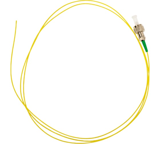Волоконно-оптический пигтейл Hyperline FPT-B9-9-FC/AR-1M-LSZH-YL SM 9/125 OS2, FC/APC, 1м 27906