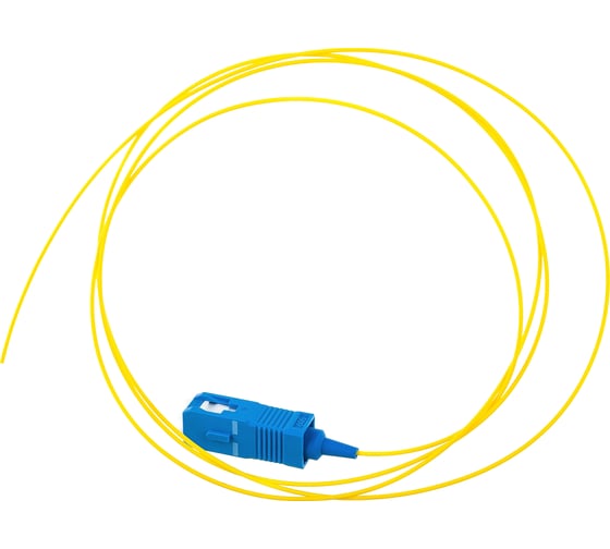 Волоконно-оптический пигтейл Hyperline FPT-B9-9-SC/UR-1M-LSZH-YL SM 9/125 OS2, SC/UPC, 1м 27875 1