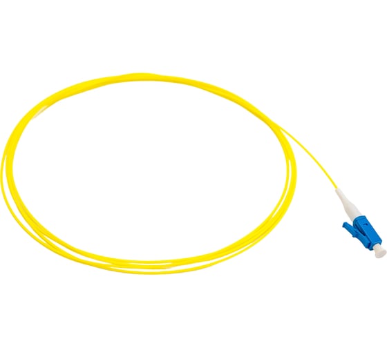 Волоконно-оптический пигтейл Hyperline FPT-B9-9-LC/UR-1M-LSZH-YL SM 9/125 OS2, LC/UPC, 1м 36771