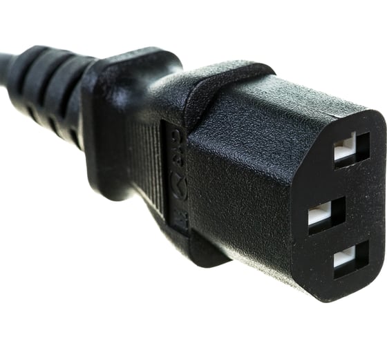 Кабель питания компьютера Hyperline PWC-IEC13-SHM-3.0-BK Schuko+C13 3x1.0, 10A, угловая вилка 34928