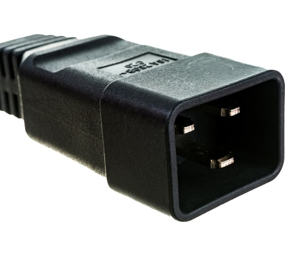 Кабель питания Hyperline PWC-IEC19-IEC20-1.8-BK IEC 320 C19 - IEC 320 C20 3x1.5, 16A, прямая вилка 47682