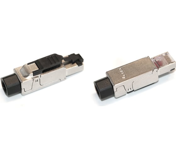 Разъем RJ-45 Hyperline PLUF-8P8C-S-C6A-SH 8P8C под витую пару, полевая заделка, категория 6а 264779 1