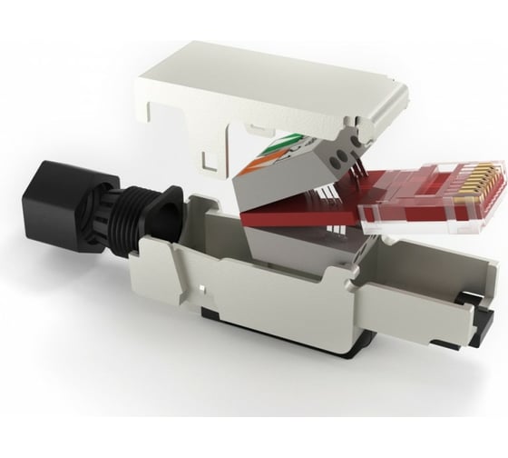Разъем RJ-45 Hyperline PLUF-8P8C-S-C6A-SH 8P8C под витую пару, полевая заделка, категория 6а 264779