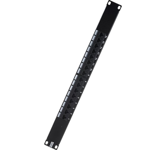 Патч-панель Hyperline PP3-19-16-8P8C-C5E-110D 19, 1U, 16 портов RJ-45, категория 5e, Dual 246054