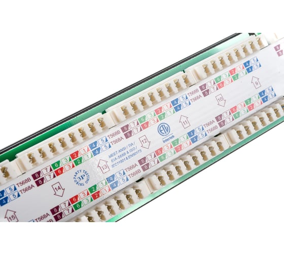 Патч-панель Hyperline PP3-19-16-8P8C-C5E-110D 19, 1U, 16 портов RJ-45, категория 5e, Dual 246054