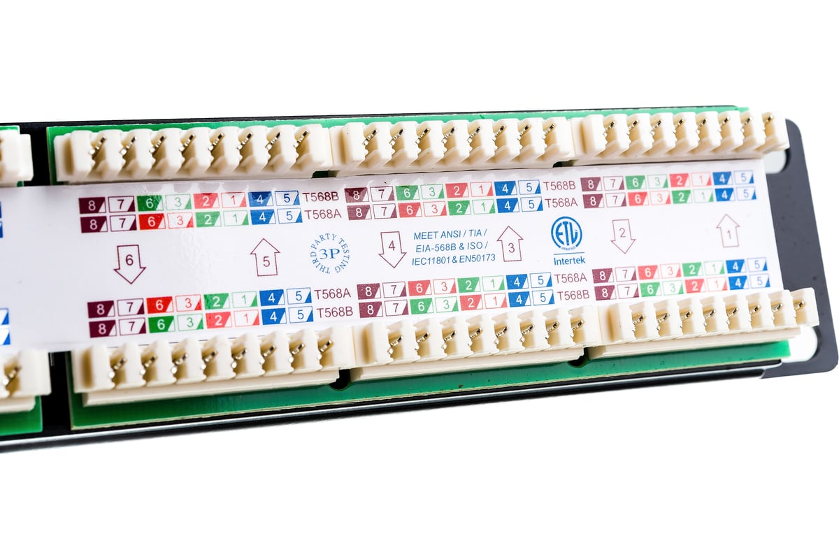 Патч-панель Hyperline PP3-19-24-8P8C-C5E-110D 19, 1U, 24 порта RJ-45 ...