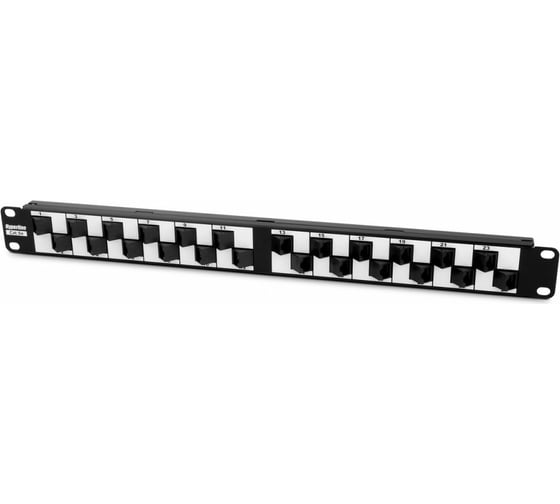 Патч-панель Hyperline PP2A-19-24S-8P8C-C5E-110 19, 1U, с угловыми портами, 24 порта RJ-45 44391