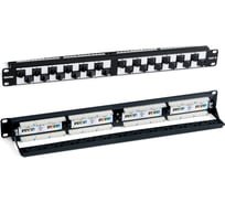 Патч-панель Hyperline PP2A-19-24S-8P8C-C6-110 19, 1U, с угловыми портами, 24 порта RJ-45 37957