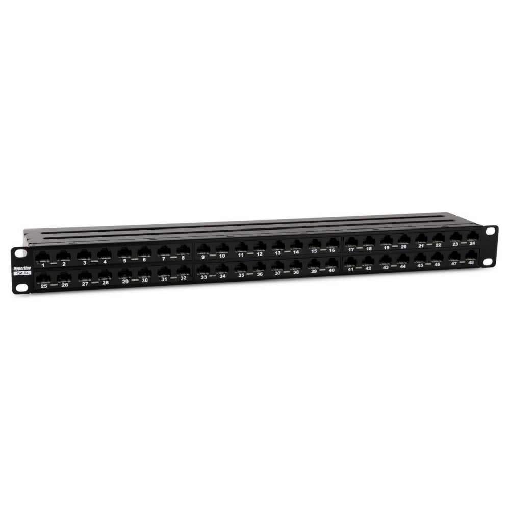 Патч-панель Hyperline PPHD-19-48-8P8C-C6A-110D высокой плотности 19, 1U ...