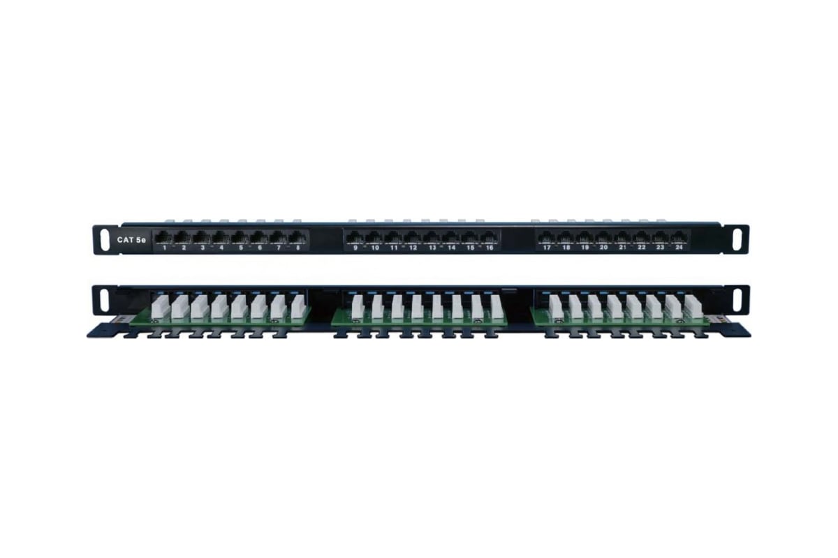 -панель Hyperline PPHD-19-24-8P8C-C5E-110D высокой плотности 19, 0 .