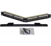 Модульная патч-панель Hyperline PPBL4A-19-24-SH-RM 19, 24 порта, угловая, 1U, для экранированных и неэкранированных модулей 426175