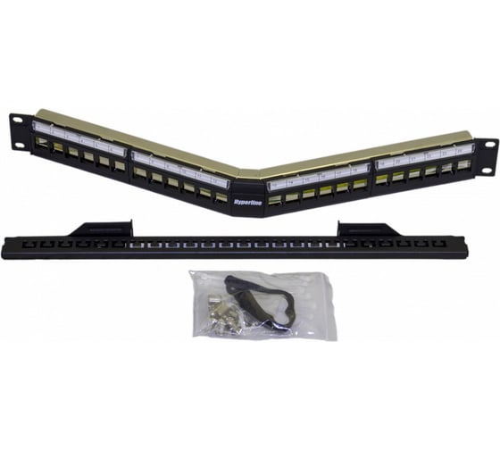 Модульная патч-панель Hyperline PPBL4A-19-24-SH-RM 19, 24 порта, угловая, 1U, для экранированных и неэкранированных модулей 426175