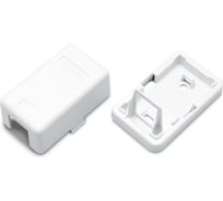Корпус настенной розетки для установки 1-ой вставки типа Keystone Jack Hyperline, SBB3-1-WH 441126
