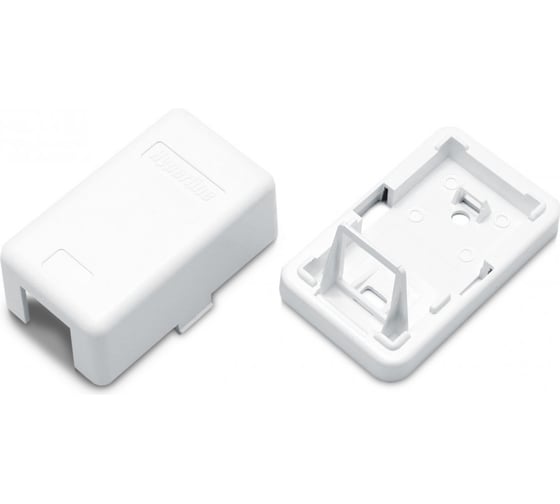 Корпус настенной розетки для установки 1-ой вставки типа Keystone Jack Hyperline, SBB3-1-WH 441126