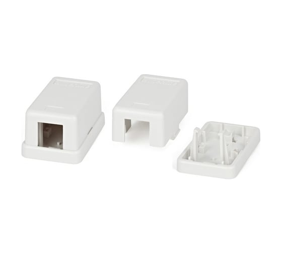 Корпус настенной розетки для установки 1-ой вставки типа Keystone Jack Hyperline, SBB3-1-WH 441126