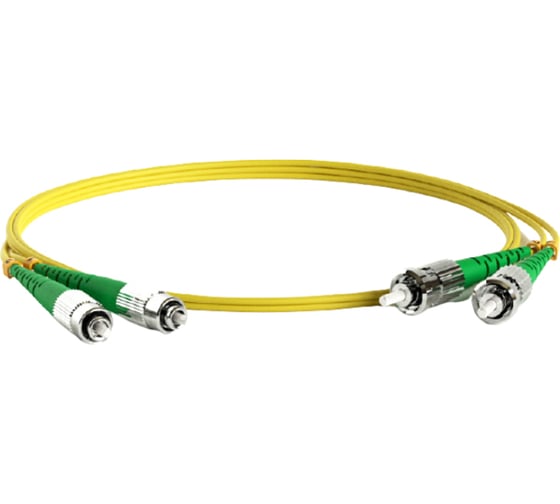 Волоконно-оптический шнур Hyperline FC-D2-9-FC/AR-ST/AR-H-2M-LSZH-YL патч-корд SM 9/125 238585 1