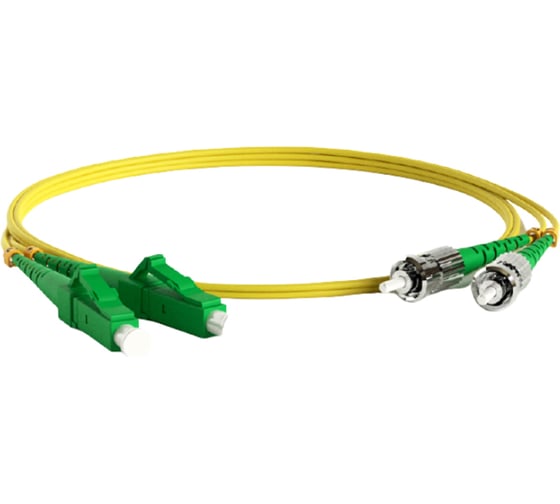Волоконно-оптический шнур Hyperline FC-D2-9-LC/AR-ST/AR-H-10M-LSZH-YL патч-корд SM 9/125 250728