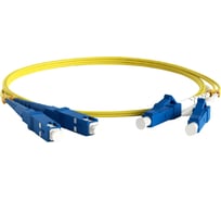Волоконно-оптический шнур Hyperline FC-D2-9-LC/UR-SC/UR-H-10M-LSZH-YL патч-корд SM 9/125 37189