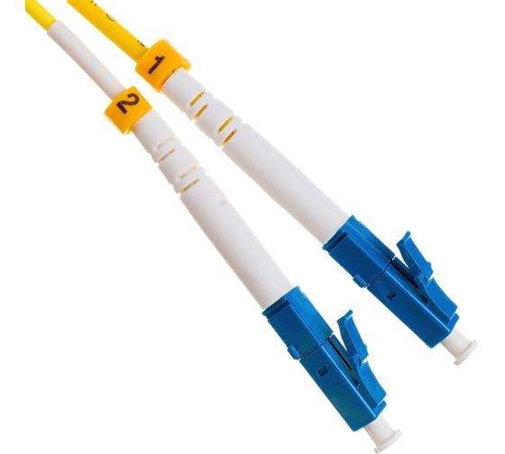 Волоконно-оптический шнур Hyperline FC-D2-9-LC/UR-SC/UR-H-1M-LSZH-YL патч-корд SM 9/125 28387