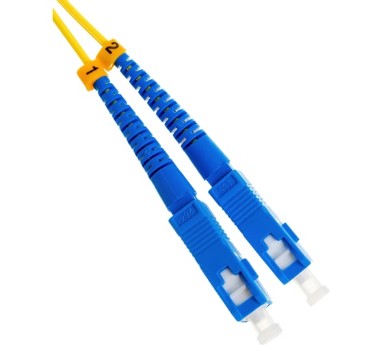 Волоконно-оптический шнур Hyperline FC-D2-9-LC/UR-SC/UR-H-1M-LSZH-YL патч-корд SM 9/125 28387