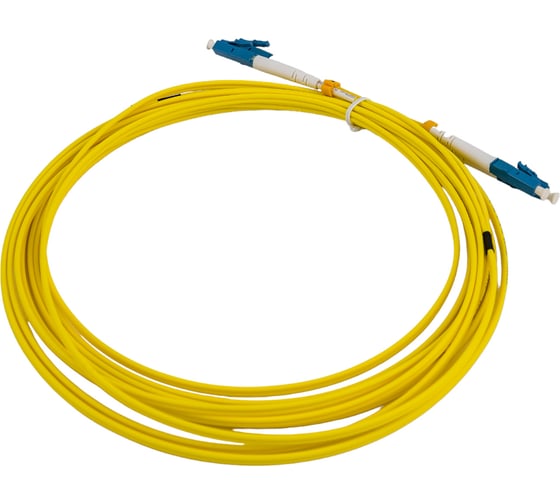 Волоконно-оптический шнур Hyperline FC-D2-9-LC/UR-LC/UR-H-5M-LSZH-YL патч-корд SM 9/125 28077