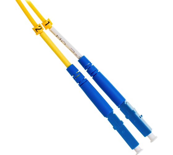Волоконно-оптический шнур Hyperline FC-D2-9-LC/UR-SC/UR-H-2M-LSZH-YL патч-корд SM 9/125 28388