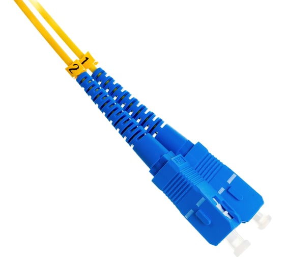 Волоконно-оптический шнур Hyperline FC-D2-9-LC/UR-SC/UR-H-2M-LSZH-YL патч-корд SM 9/125 28388