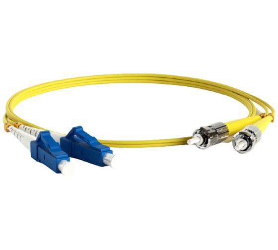 Волоконно-оптический шнур Hyperline FC-D2-9-LC/UR-ST/UR-H-20M-LSZH-YL патч-корд SM 9/125 245065