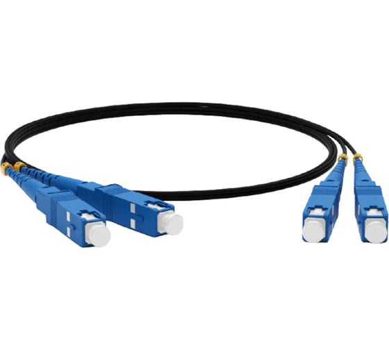 Волоконно-оптический шнур Hyperline FC-D2-9-SC/UR-SC/UR-H-15M-LSZH-BK патч-корд SM 9/125 238510