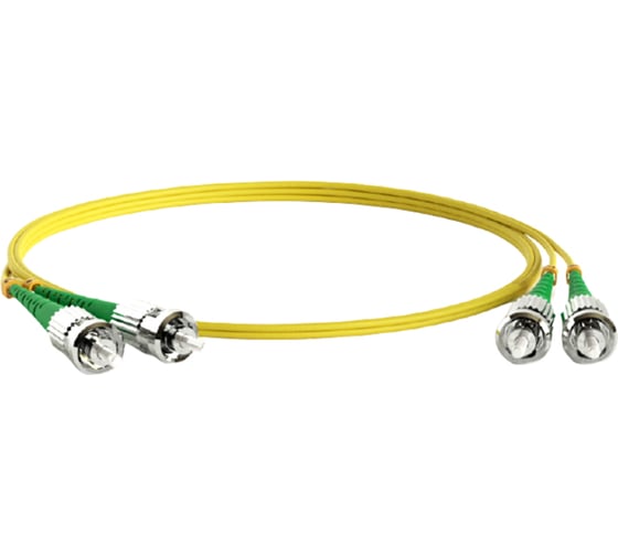 Волоконно-оптический шнур Hyperline FC-D2-9-ST/AR-ST/AR-H-1M-LSZH-YL патч-корд SM 9/125 238491 1