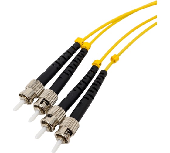 Волоконно-оптический шнур Hyperline FC-D2-9-ST/UR-ST/UR-H-1M-LSZH-YL патч-корд SM 9/125 238487