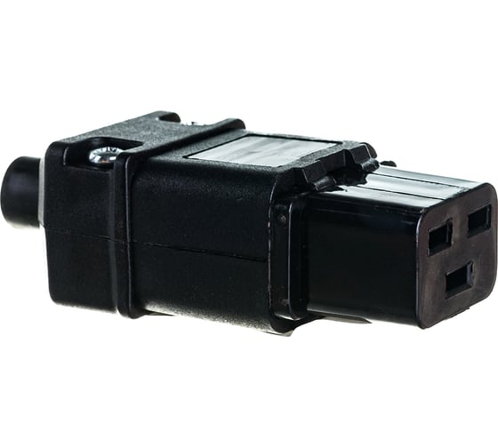 Разъем Hyperline CON-IEC320C19 IEC 60320 C19, 220В, 16A, на кабель, контакты на винтах, плоский 54434