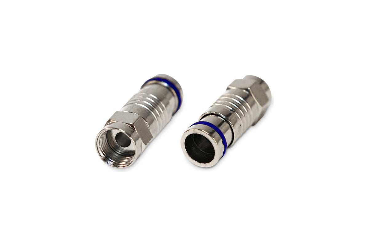 Разъем F-типа для кабеля RG-6 Hyperline CON-F-M-RG6-CMP, компрессионный ...