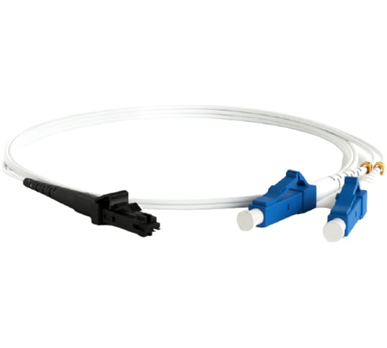 Волоконно-оптический шнур Hyperline FC-D2-9A1-LC/UR-MTRJM/UR-H-2M-LSZH-WH патч-корд SM 9/125 39406
