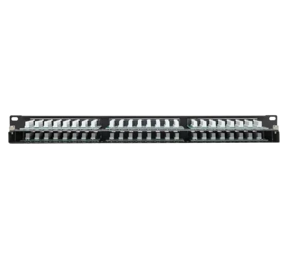 Патч-панель высокой плотности EKF TERACOM PRO 19'', Cat.5E, 1U, неэкранированная, UTP, 48 портов, RJ-45, Dual IDC, с органайзером TRP-PPNL-5EUTP-C1U48