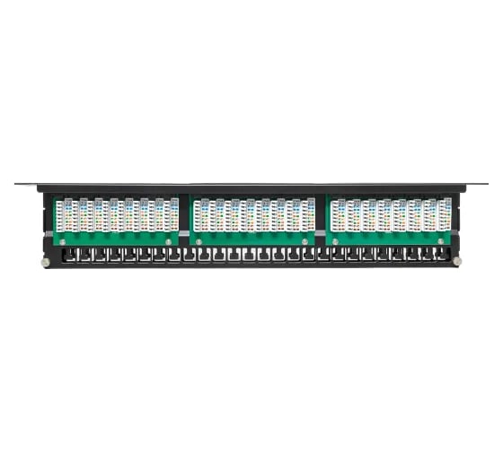 Патч-панель высокой плотности EKF TERACOM PRO 19'', Cat.5E, 1U, неэкранированная, UTP, 48 портов, RJ-45, Dual IDC, с органайзером TRP-PPNL-5EUTP-C1U48