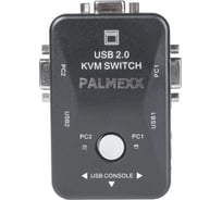 Коммутатор PALMEXX KVM-переключатель VGA+USB на 2 компьютера KVM-21UA PX/KVM-VGA