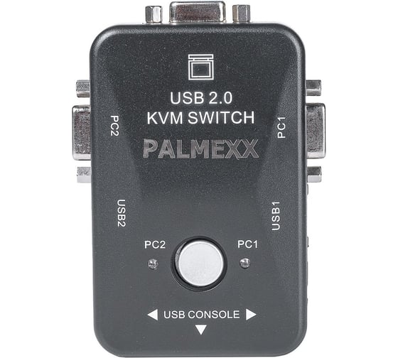 Коммутатор PALMEXX KVM-переключатель VGA+USB на 2 компьютера KVM-21UA PX/KVM-VGA 1