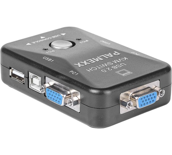 Коммутатор PALMEXX KVM-переключатель VGA+USB на 2 компьютера KVM-21UA PX/KVM-VGA