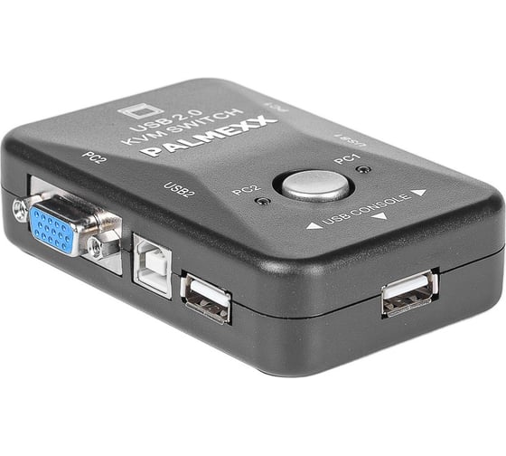 Коммутатор PALMEXX KVM-переключатель VGA+USB на 2 компьютера KVM-21UA PX/KVM-VGA