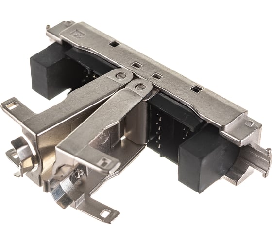 Проходной адаптер Hyperline, CA3-IDC-C6A-SH-F-SL, coupler, категория 6A, полный экран, IDC 431371