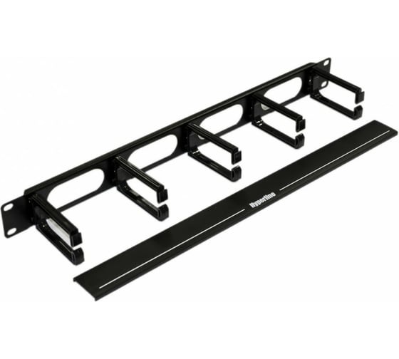 Кабельный организатор с пластиковыми кольцами Hyperline, CM-1U-5R-PL-COV, с крышкой, 19", 1U 430223