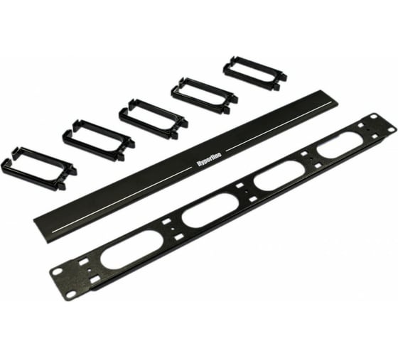 Кабельный организатор с пластиковыми кольцами Hyperline, CM-1U-5R-PL-COV, с крышкой, 19", 1U 430223